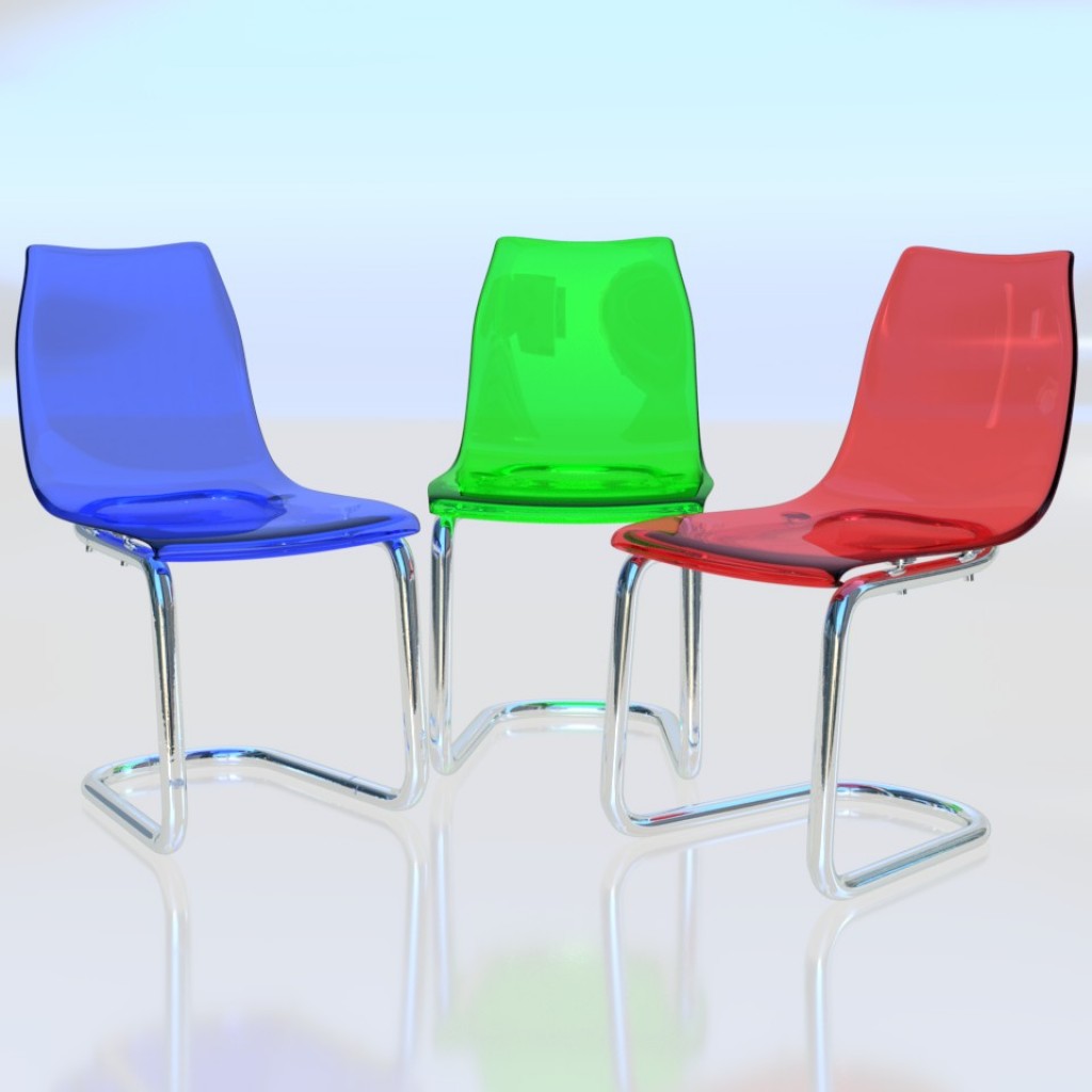 Beveled Plastic Chair preview image 1